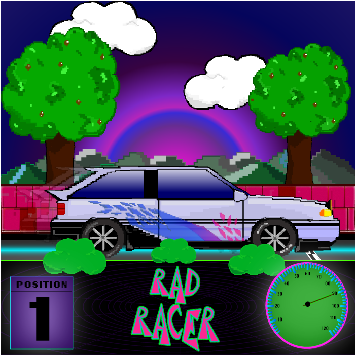 Rad Racer, 1990s, 8-bit, synthwave, hyundai