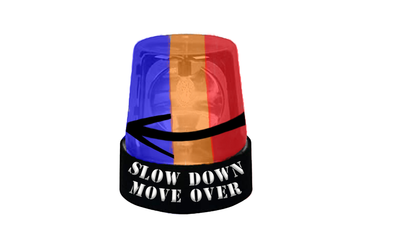 Slow Down Move Over, Sticker, First responders, siren